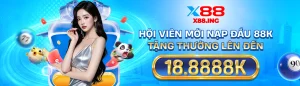 X88 nhà cái casino online uy tín xanh chín tặng 88k khi tham gia